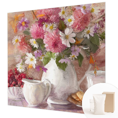 Premium photo wallpaper with a wildflower motif