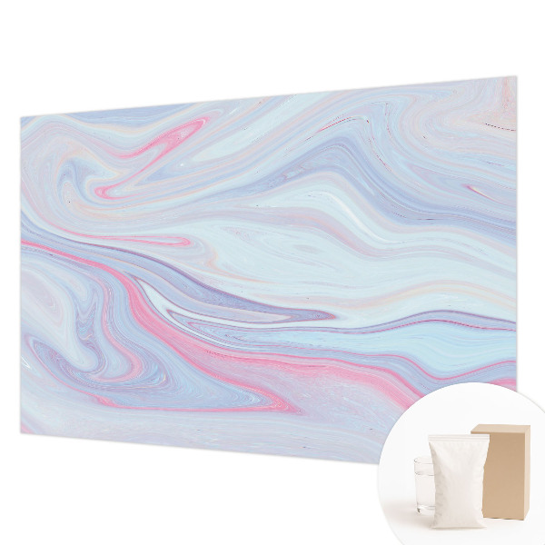 Non-woven photo wallpaper with a pastel swirl design