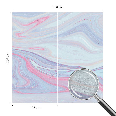 Non-woven photo wallpaper with a pastel swirl design