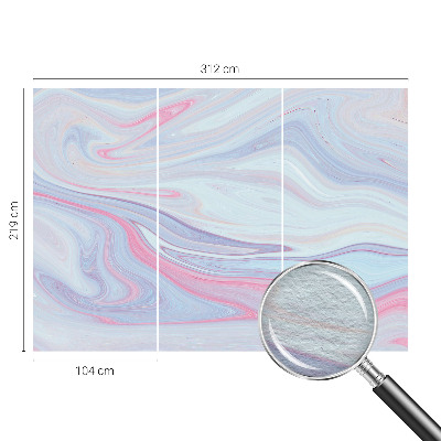 Non-woven photo wallpaper with a pastel swirl design