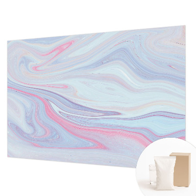 Non-woven photo wallpaper with a pastel swirl design