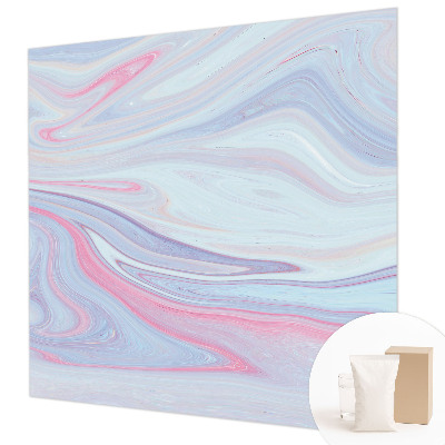 Non-woven photo wallpaper with a pastel swirl design