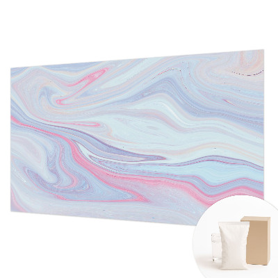 Non-woven photo wallpaper with a pastel swirl design
