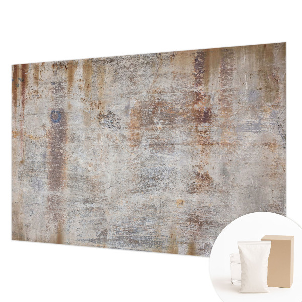 Wall mural for bedroom with a raw textured surface