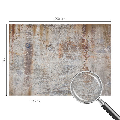 Wall mural for bedroom with a raw textured surface