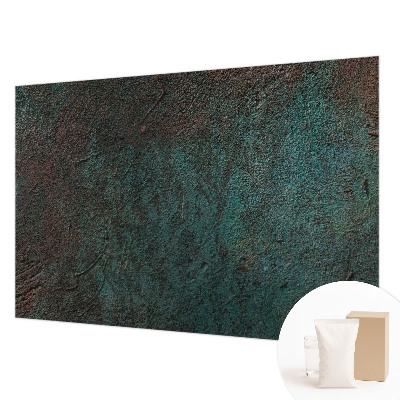 Wall mural for living room with a rustic surface finish