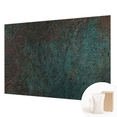 Wall mural for living room with a rustic surface finish