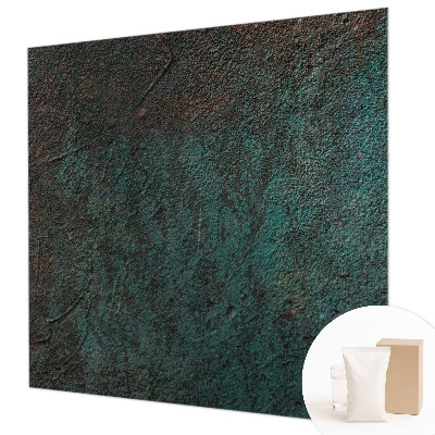 Wall mural for living room with a rustic surface finish