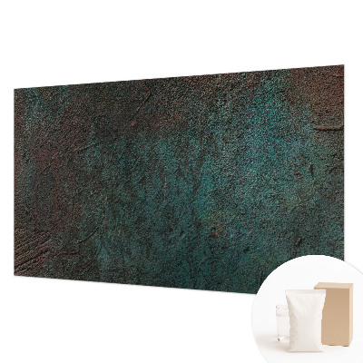 Wall mural for living room with a rustic surface finish