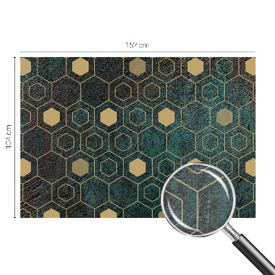 Large wall mural wallpaper with a geometric hexagon pattern