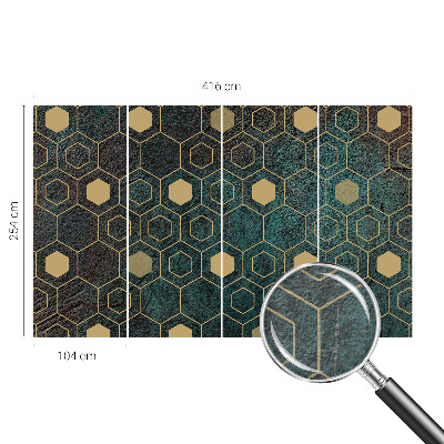 Large wall mural wallpaper Geometric hexagons