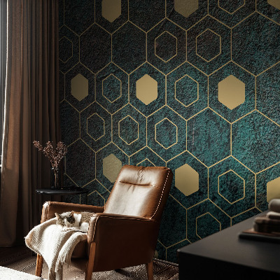 Large wall mural wallpaper Geometric hexagons