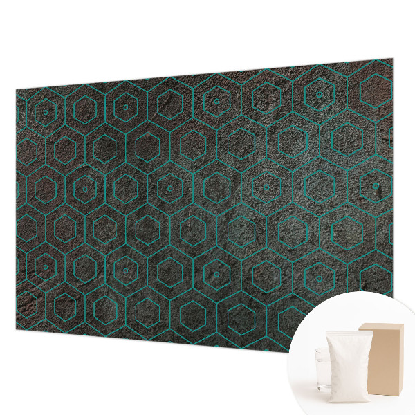 Modern wall mural with a geometric pattern