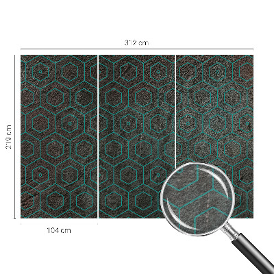 Modern wall mural with a geometric pattern