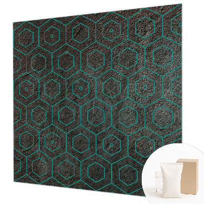 Modern wall mural with a geometric pattern