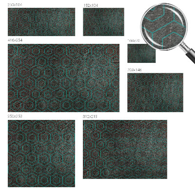 Modern wall mural with a geometric pattern