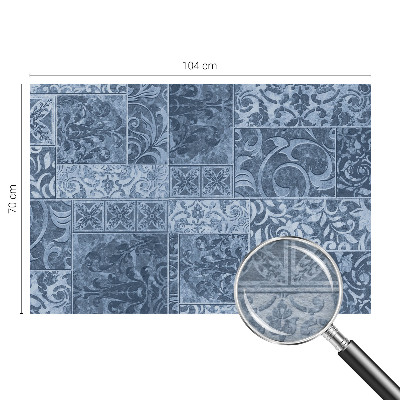 Custom size wall mural with a plant ornament design