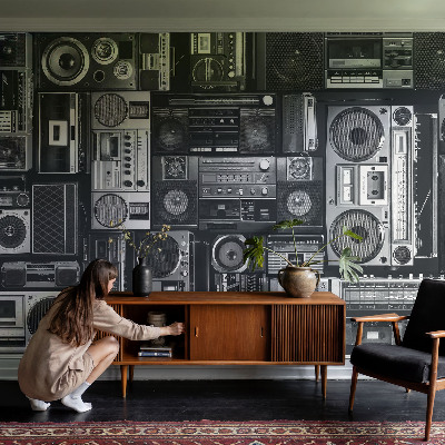 Modern wall mural for bedroom Retro radio