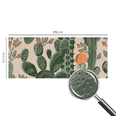 High quality wall mural wallpaper with a green cactus design