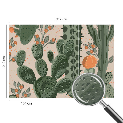 High quality wall mural wallpaper Green cacti