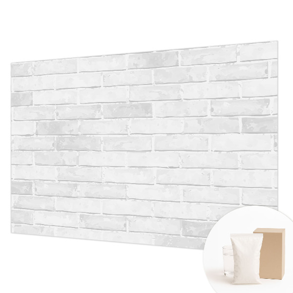 Non-woven wall mural with a brick wall design