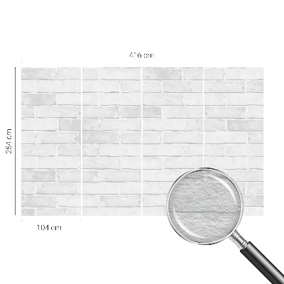 Non-woven wall mural with a brick wall design