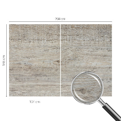 Wall mural with a wooden rings design