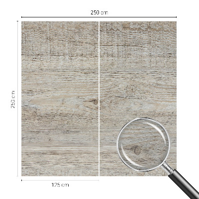 Wall mural with a wooden rings design
