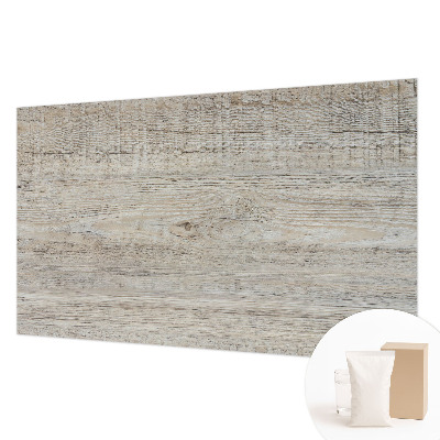 Wall mural with a wooden rings design