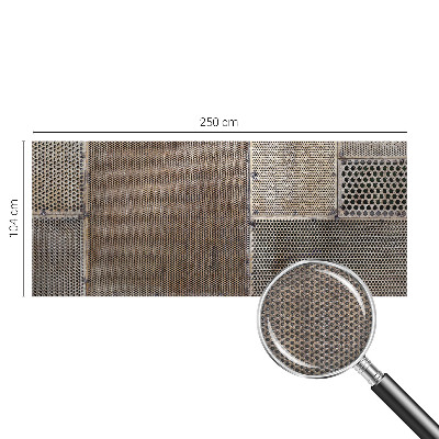 Wall mural for living room with metallic patterns