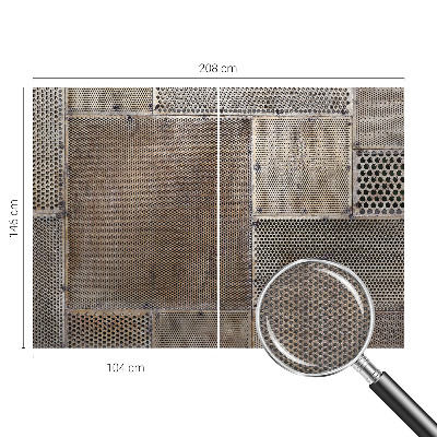 Wall mural for living room with metallic patterns