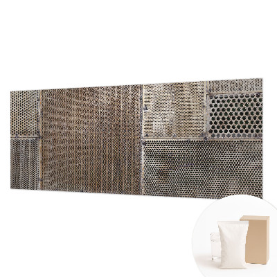 Wall mural for living room with metallic patterns