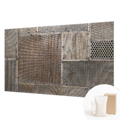 Wall mural for living room with metallic patterns