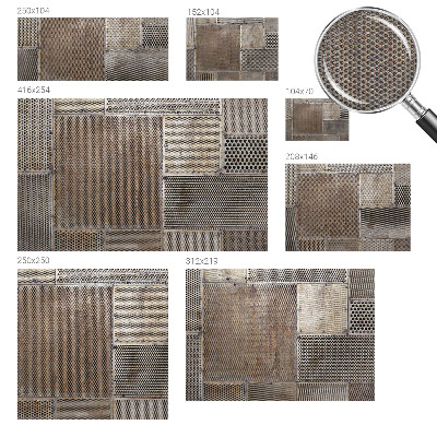 Wall mural for living room Metallic patterns
