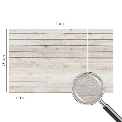 Wall mural for bedroom with a natural wood design