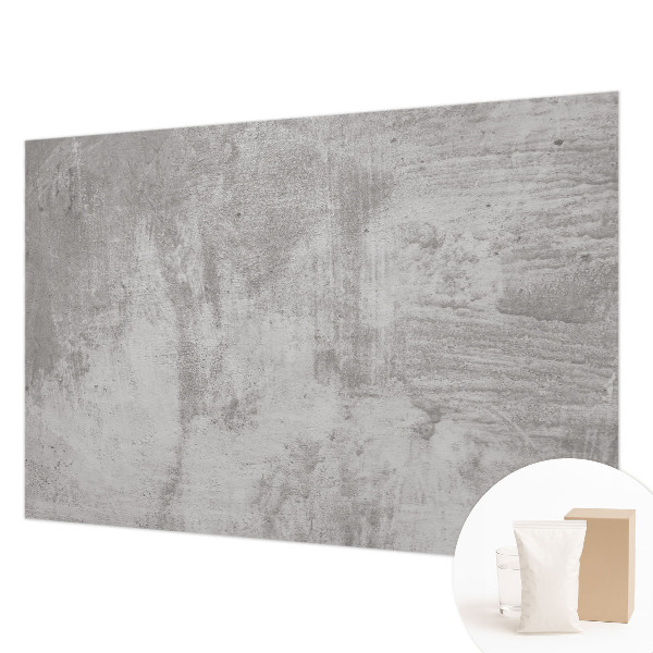 Wallpaper mural for living room with a raw concrete finish