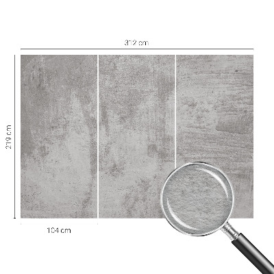 Wallpaper mural for living room with a raw concrete finish
