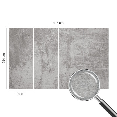 Wallpaper mural for living room with a raw concrete finish