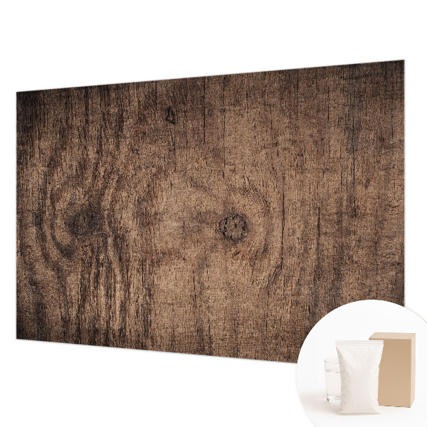 Bedroom wall mural wallpaper with a rustic wood design