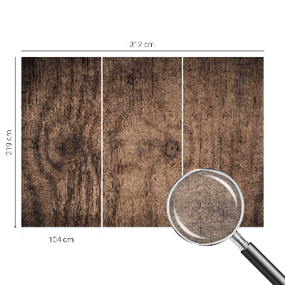 Bedroom wall mural wallpaper with a rustic wood design