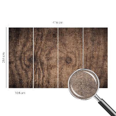 Bedroom wall mural wallpaper with a rustic wood design