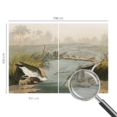 Large wall mural wallpaper featuring a peaceful landscape