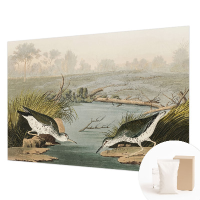 Large wall mural wallpaper featuring a peaceful landscape