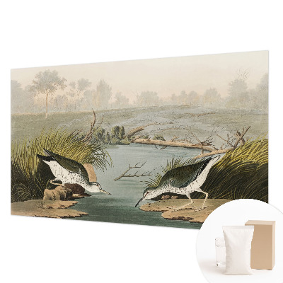 Large wall mural wallpaper featuring a peaceful landscape