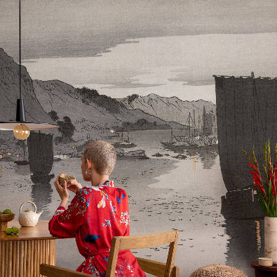 Large wallpaper mural Evening bay
