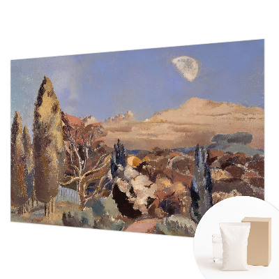 Large wall mural featuring a forest landscape