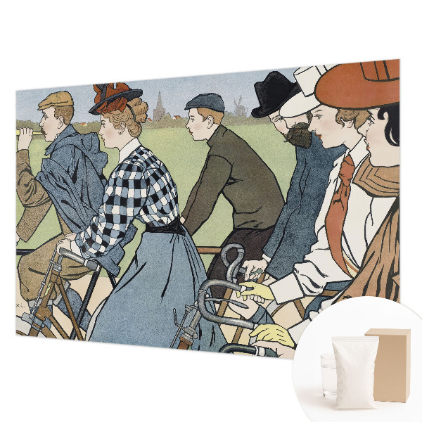 Large wall mural wallpaper Vintage cyclists
