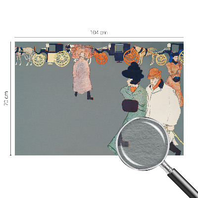 Modern wall mural featuring coach costumes