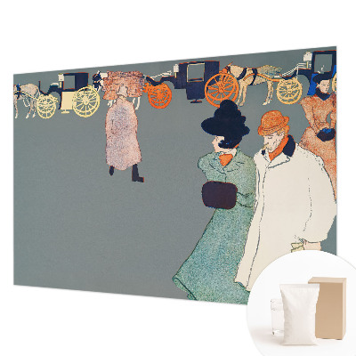 Modern wall mural featuring coach costumes