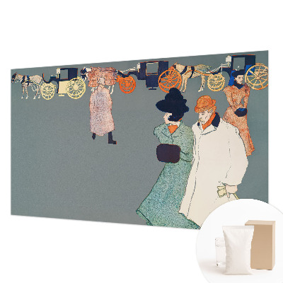 Modern wall mural featuring coach costumes